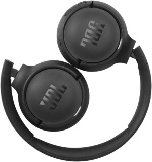 JBL Tune 510BT - Casque Bluetooth avec jusqu'à 40 heures d'autonomie, microphone pour les appels, pliable et confortable, compatible Android et iOS (Noir)