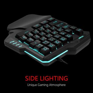 Clavier de jeu à une main RedThunder, rétroéclairé RVB, 35 touches, mini clavier de jeu portable, contrôleur de jeu ergonomique pour PC – Image 2