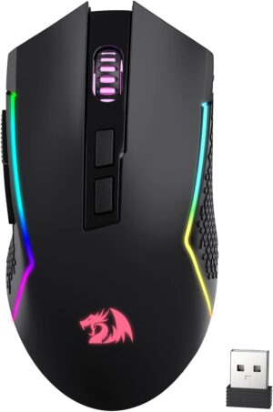 Souris de jeu sans fil Redragon M693, 8 000 DPI, connexion 3 modes, Bluetooth et sans fil 2,4 GHz