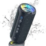 Enceintes Bluetooth Ortizan, haut-parleur stéréo portable sans fil - Étanchéité IPX7, puissance sonore 40 W, double appairage, basses profondes, éclairage LED, Bluetooth 5.3